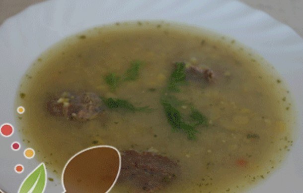 Быстрый суп на телячьем бульоне с крупой