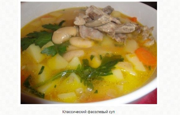 Фасолевый суп рецепт классический
