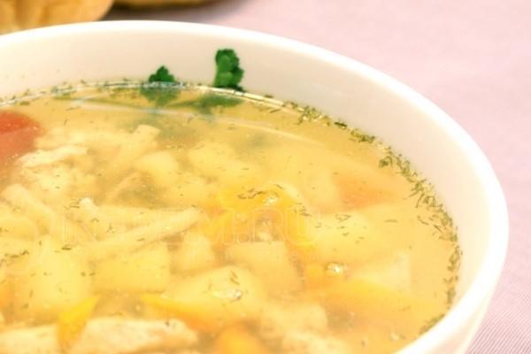 Французский суп из лука с куриной грудкой