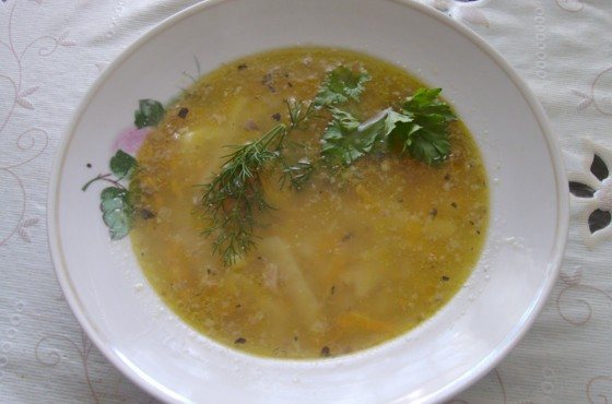 Гороховый суп с рыбой