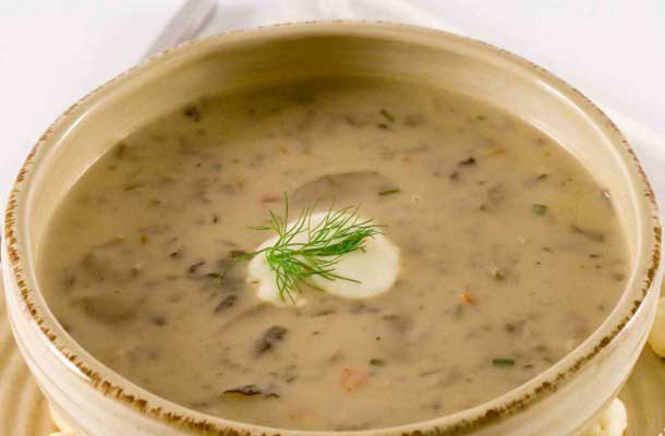 Крем-суп из сушеных грибов