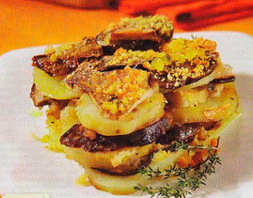 Картофельный пирог с грибами - фото