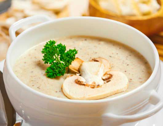 Крем суп из белых грибов