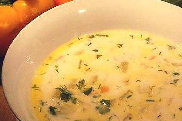 Куриный суп с вермишелью и сыром