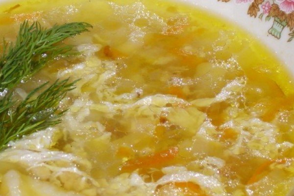 Куриный суп с яйцом в мультиварке