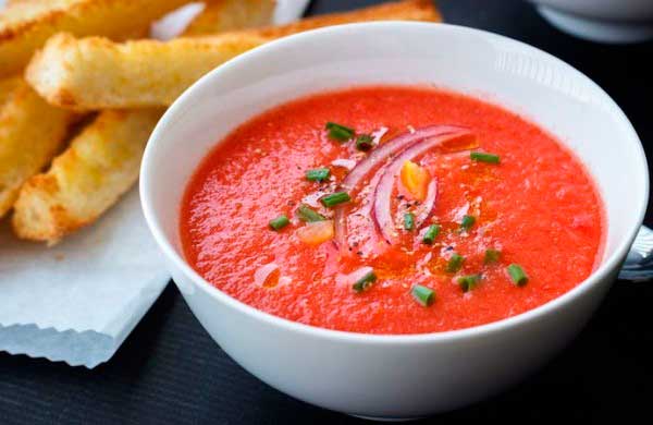 Мексиканский холодный томатный суп