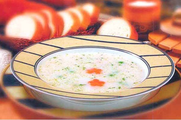 Овощной суп на молоке