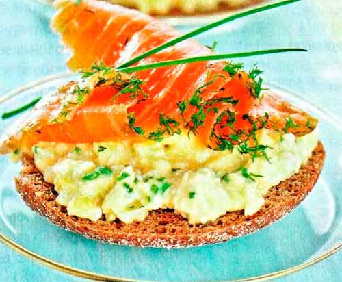 Норвежский сендвич с лососем с фото