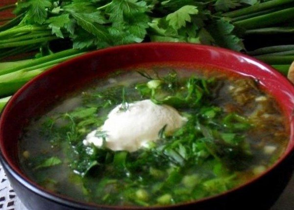 Овощной суп со щавелем