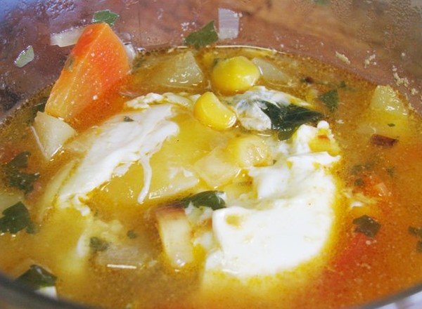овощной суп с яйцом