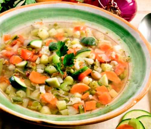 Овощной суп с фото