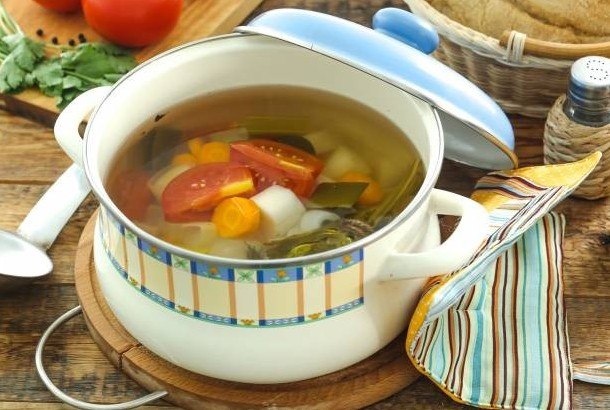 Постный суп на овощах