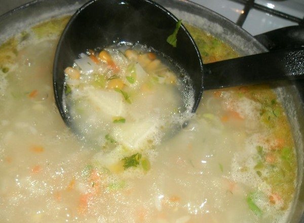 Постный рисовый суп