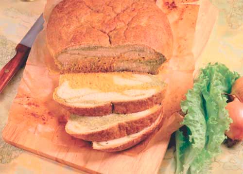 Разноцветный хлеб с фото