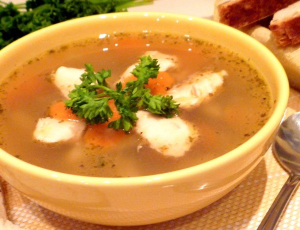 Суп из рыбы и чечевицы