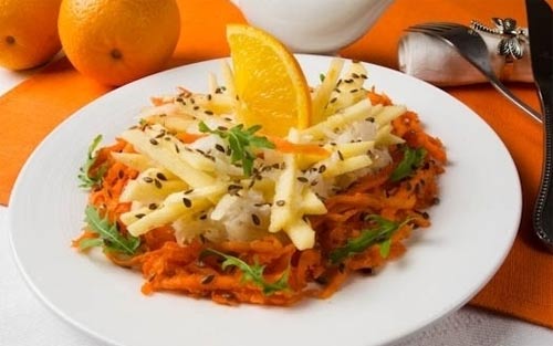 Салат из редьки с апельсиновым соусом с фото