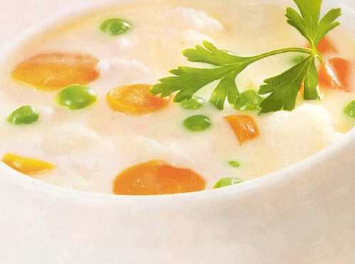 Рецепт сырного супа с овощами - фото