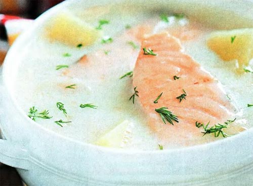 Норвежский сливочный суп с сёмгой - фото
