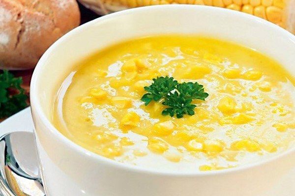 Сливочный суп с кукурузой
