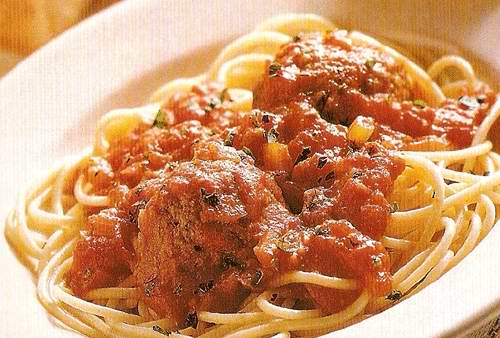 Спагетти с тефтельками с фото