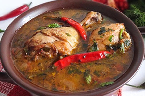 Суп из курицы по-азербайджански