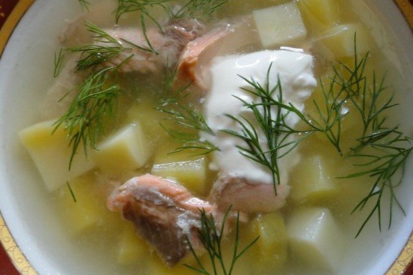 Суп из рыбы голец