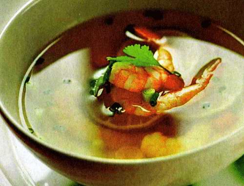 Рецепт китайского супа с креветками - фото