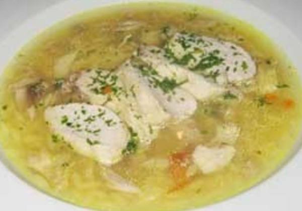 Пресный куриный суп