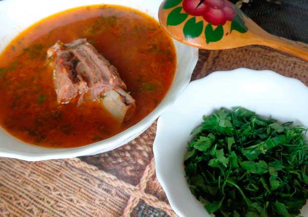 Рецепт супа с говяжьими ребрышками