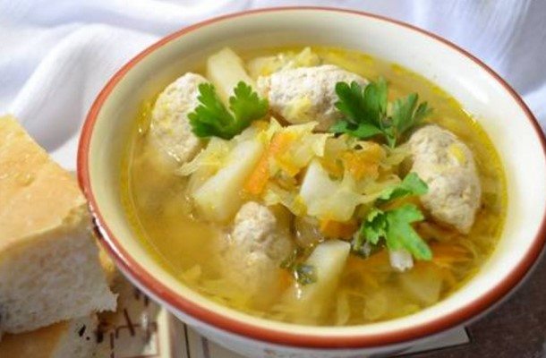 Рецепт супа с клецками и капустой