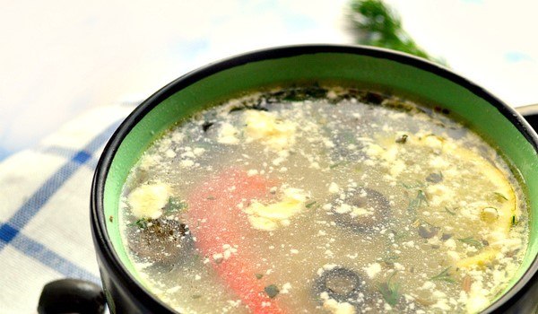 Куриный суп с оливками