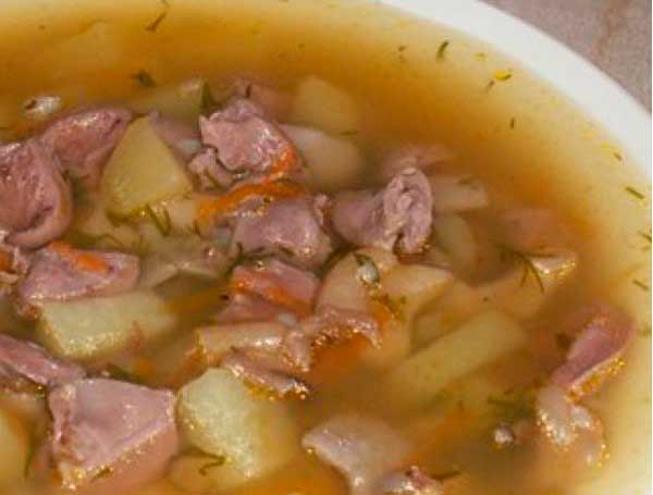 Суп со свиным сердцем