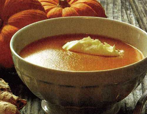 Рецепт супа с тыквой и имбирем - фото
