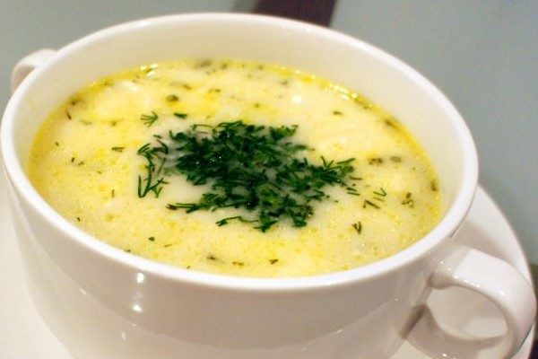 Суп с плавленным сыром классический