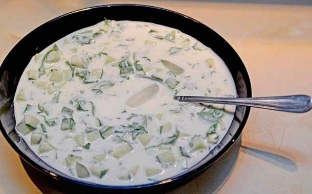 Кефирный холодный суп для похудения