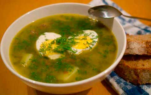 Холодный щавелевый суп