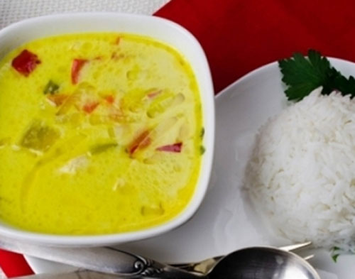 Тайский суп с кокосовым молоком и овощной с фото